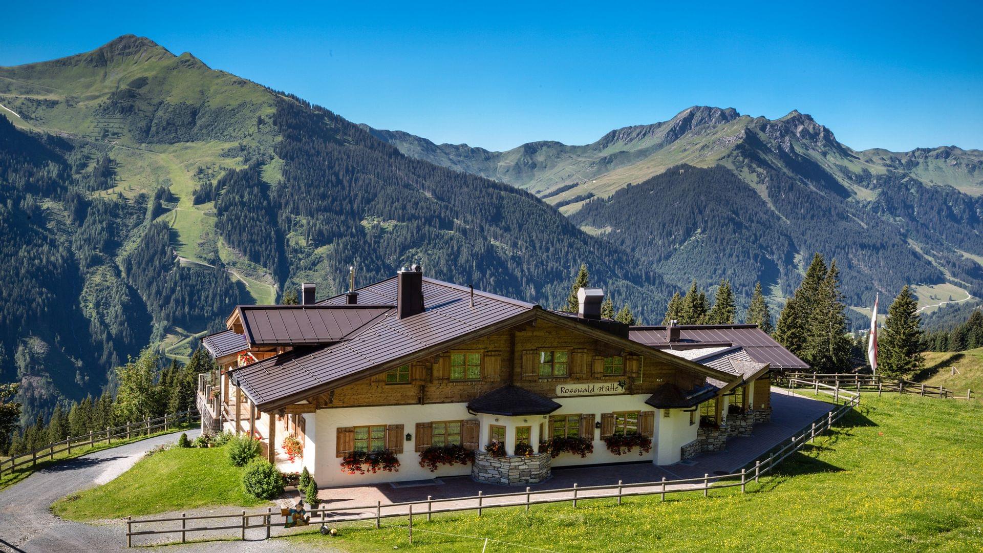 Die Rosswaldhütte in Saalbach Hinterglemm