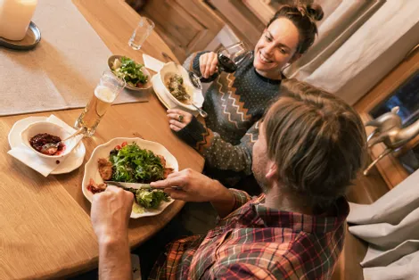 Mittagessen in der Rosswaldhütte