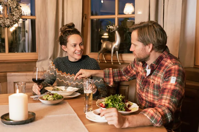 Essen auf der Rosswaldhütte in Saalbach